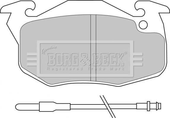 BORG & BECK Комплект тормозных колодок, дисковый тормоз BBP1414